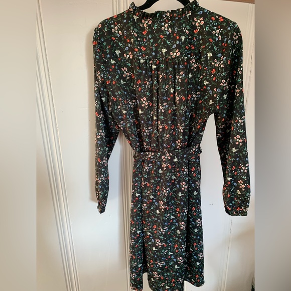 EUC Basic Model Black Floral BoHo Professional Dress Size L - Picture 8 of 10